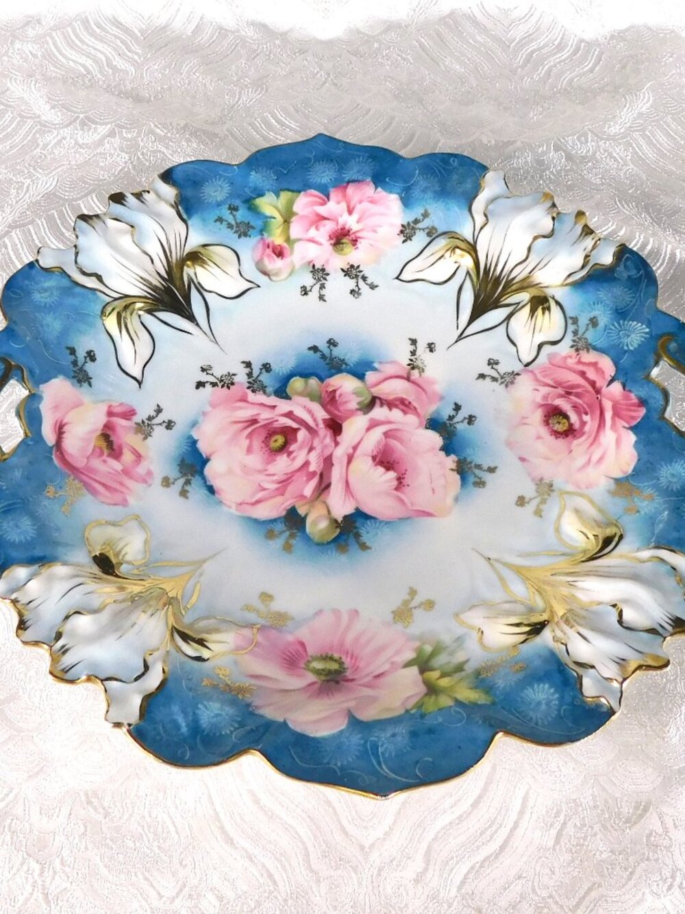 Reinhold Schlegelmilch Floral Bowl with Flower Detail in Rim # 27751